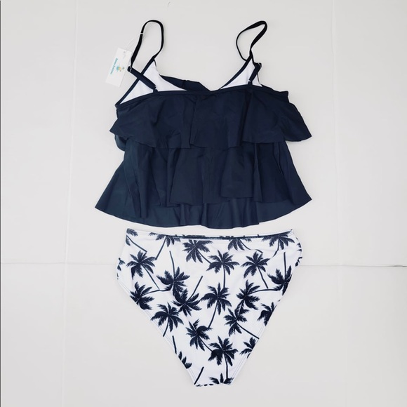 Two Piece Swimming Suits for WomenTankini Swimsuits High Waisted Bathing Suits - Picture 5 of 7